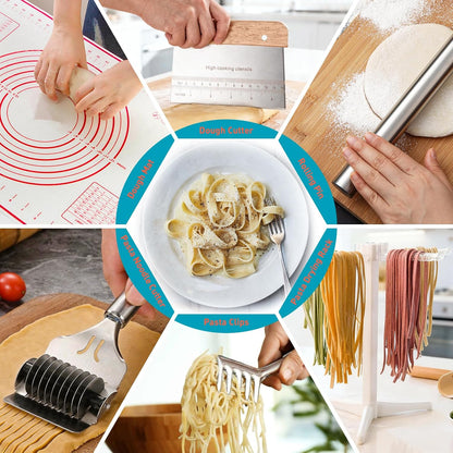 OHMU Pasta Making Kit, Pasta Tools for Homemade Noodles