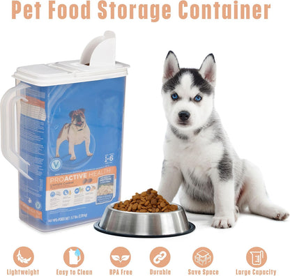 Buddeez Pet Food Storage Dispensers Plastic 4 Gallon - Airtight Flip Top for Freshness - Dry Dog Food, Cat Food or Bird Seed Plastic Containers (Set of 2)