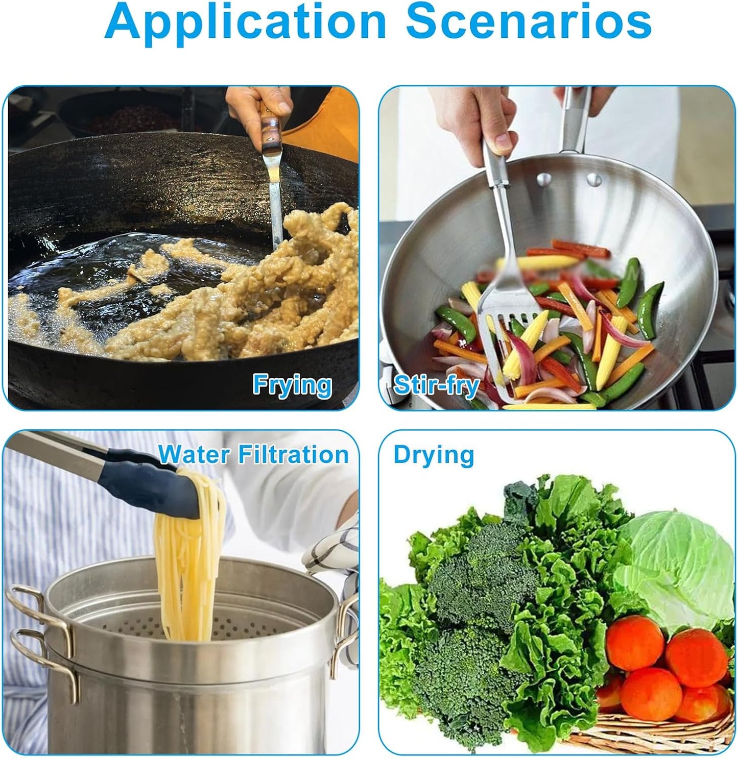 1Pcs 8Inch Stainless Steel Splatter Screen Splatter Guard with Handle, Ultra Fine Mesh Cooking Protector for Frying Cooking/Kitchen Use