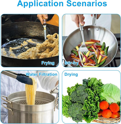 1Pcs 8Inch Stainless Steel Splatter Screen Splatter Guard with Handle, Ultra Fine Mesh Cooking Protector for Frying Cooking/Kitchen Use