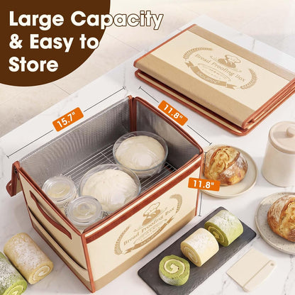 MQUPIN Folding Bread Proofing Box with 68-131℉ Temp Control for Sourdough