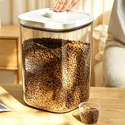 TBMax Dog Cat Food Storage Container 12Lbs with Airtight Flip-up Lid, Large Pet Food Dog Treat Container with Scoop, Airtight Food Storage Bin for Kitchen Organization