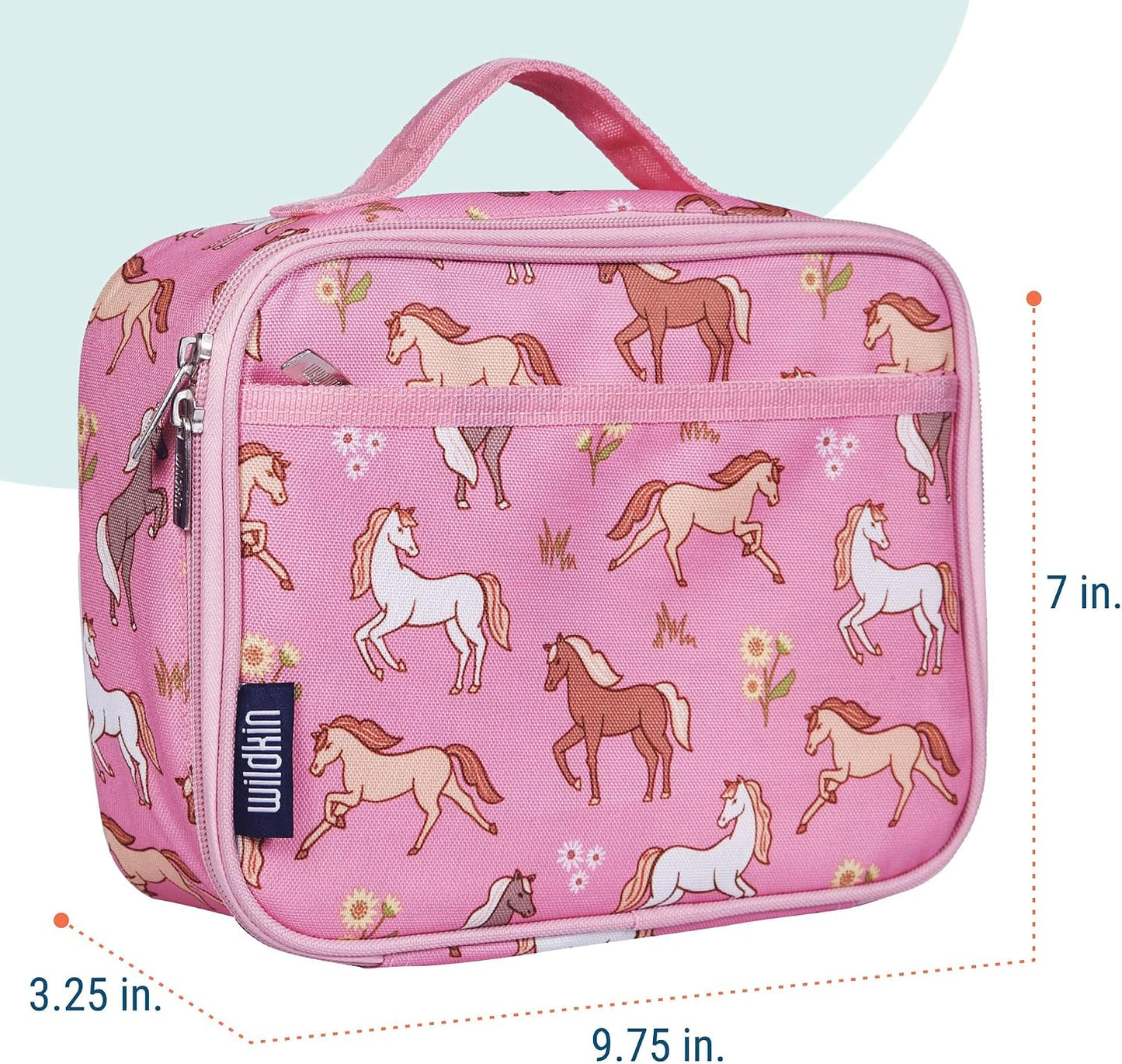 Wildkin Kids Insulated Lunch Box, Keeps Food Hot or Cold, BPA-Free with Mesh Pockets & Easy-Clean Lining – Ideal for School, Travel & Daycare – Holographic