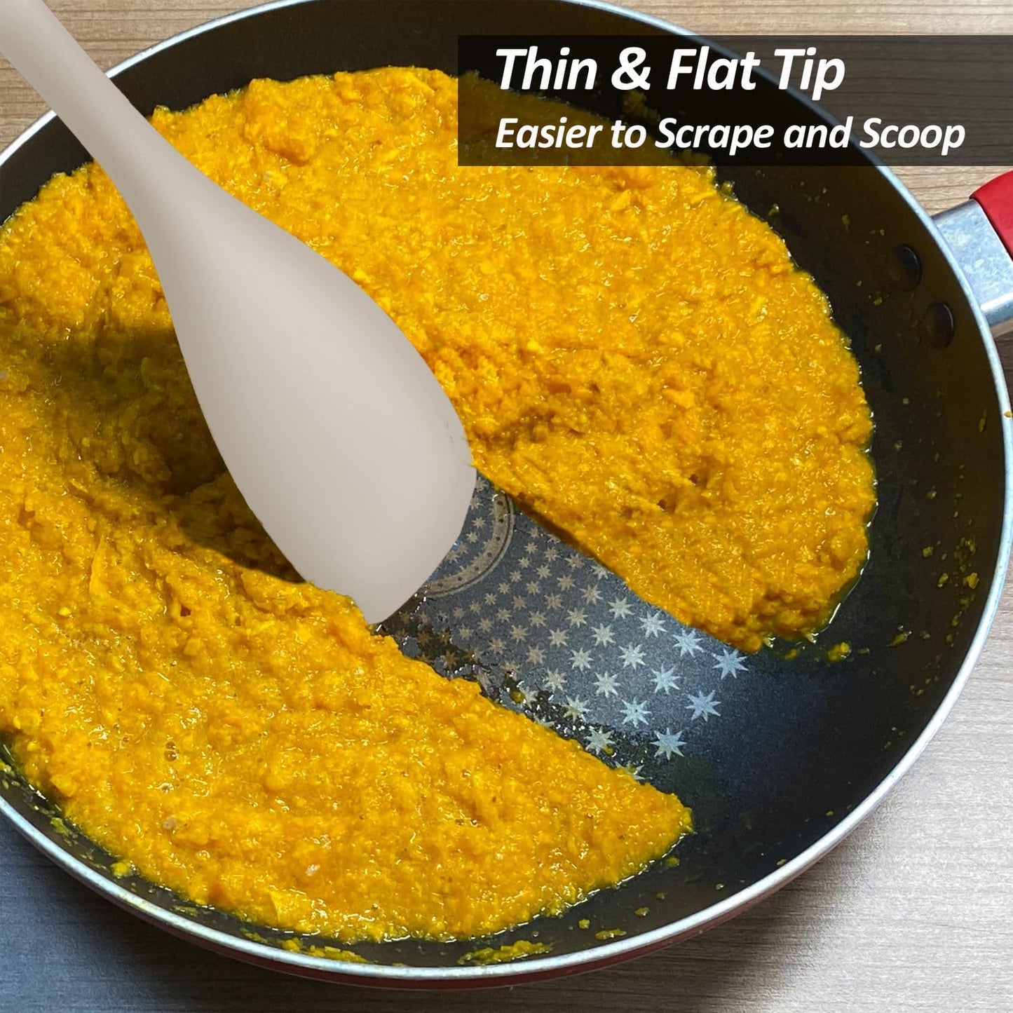 Upgrade Silicone Spatula Spoon Set,VOVOLY Heat Resistant Rubber Spoonula, Seamless Non-Stick Flexible Scrapers for Baking Mixing Tool,3 Pack,