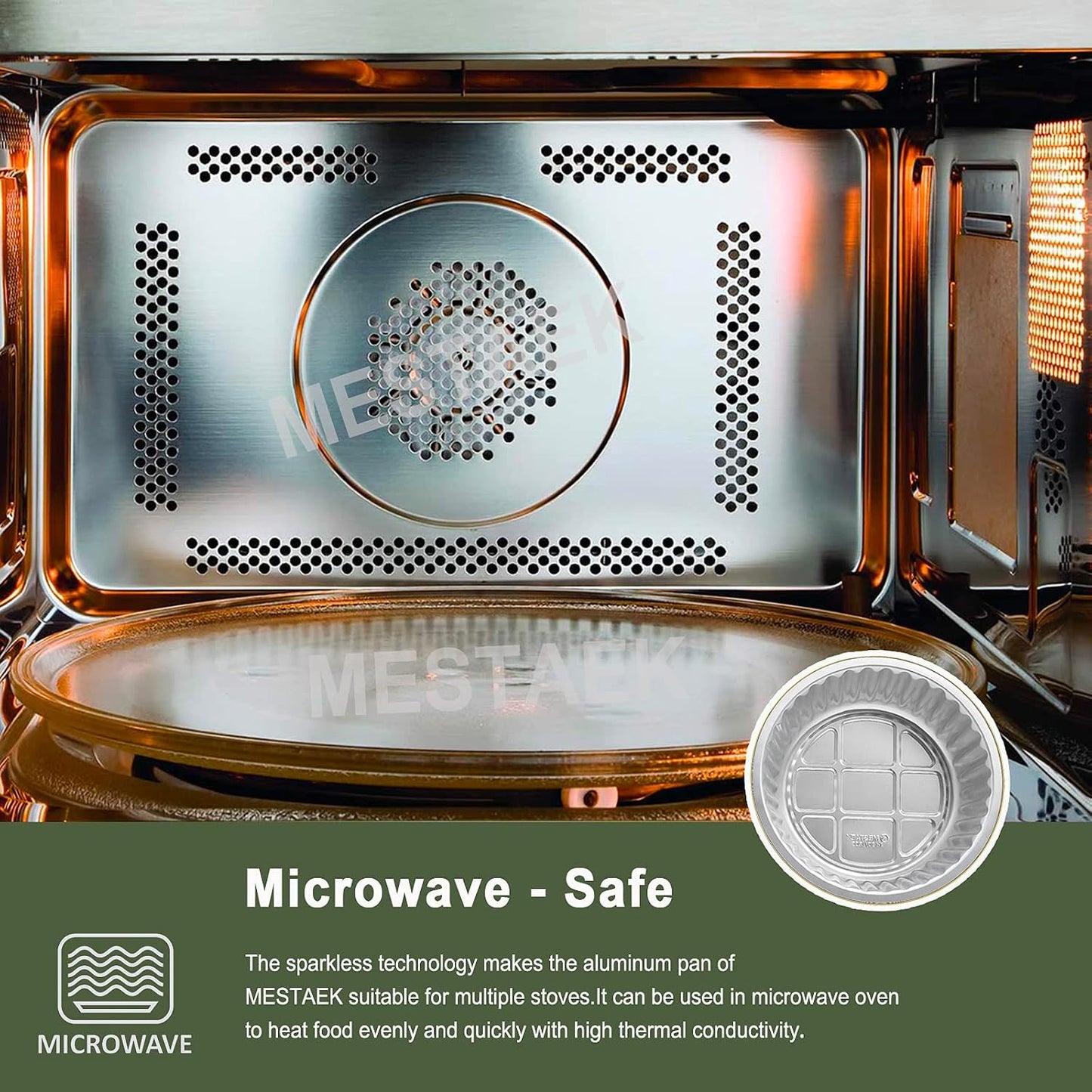 7.7" Round Aluminum Foil Containers with Lids (5 Pack) – Heavy Duty Disposable Takeout Pans for Meal Prep, Pasta, Casserole, Food Storage & Catering, 48oz