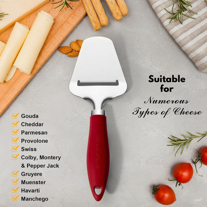 Rainspire Upgraded Non-Stick Cheese Slicers for Block Cheese Multi-Functional Cheese Cutter for Mozzarella, Cheddar, Gruyere Charcuterie Accessories Dishwasher Safe Kitchen Tools, Black