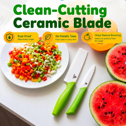 Ceramic Knife Set, 2 Piece, 6 and 4 Inch Sharp Kitchen Blades