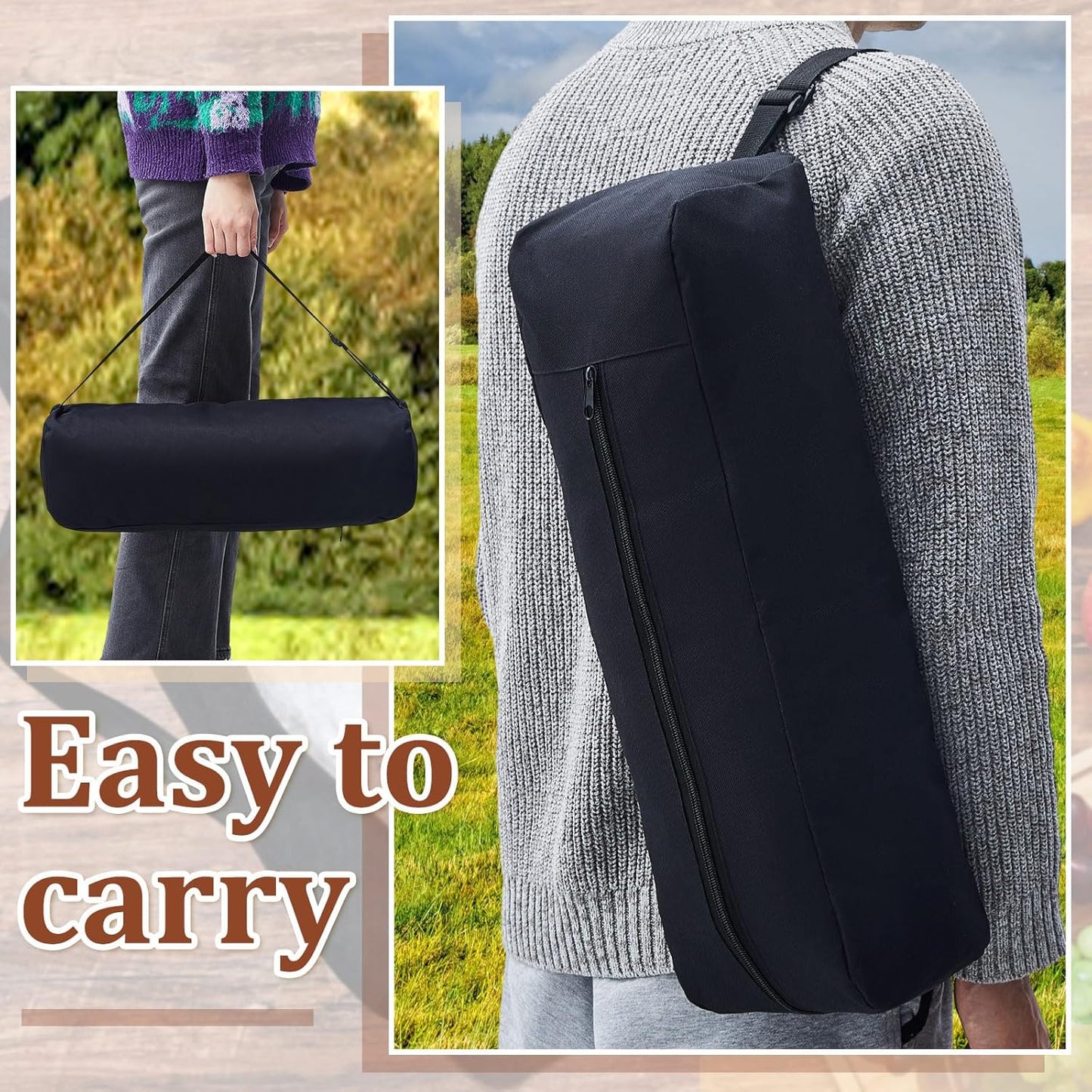 Amylove 1 Pc Grill Tool Storage Bags BBQ Utensil Grilling Bags Oxford Cloth Barbecue Holder Pouch Foldable Hardware Grilling Accessory Grill Storage Bags for Outdoor Camping Picnic Trip, Black