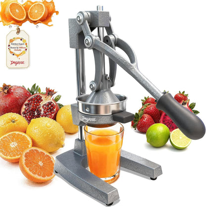Cast Iron Hand Press, Lemon Manual Juicer, Citrus Press, Black