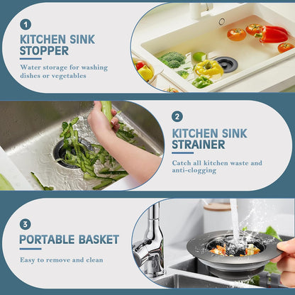 TGOSOMT Kitchen Sink Drain Strainer Stopper