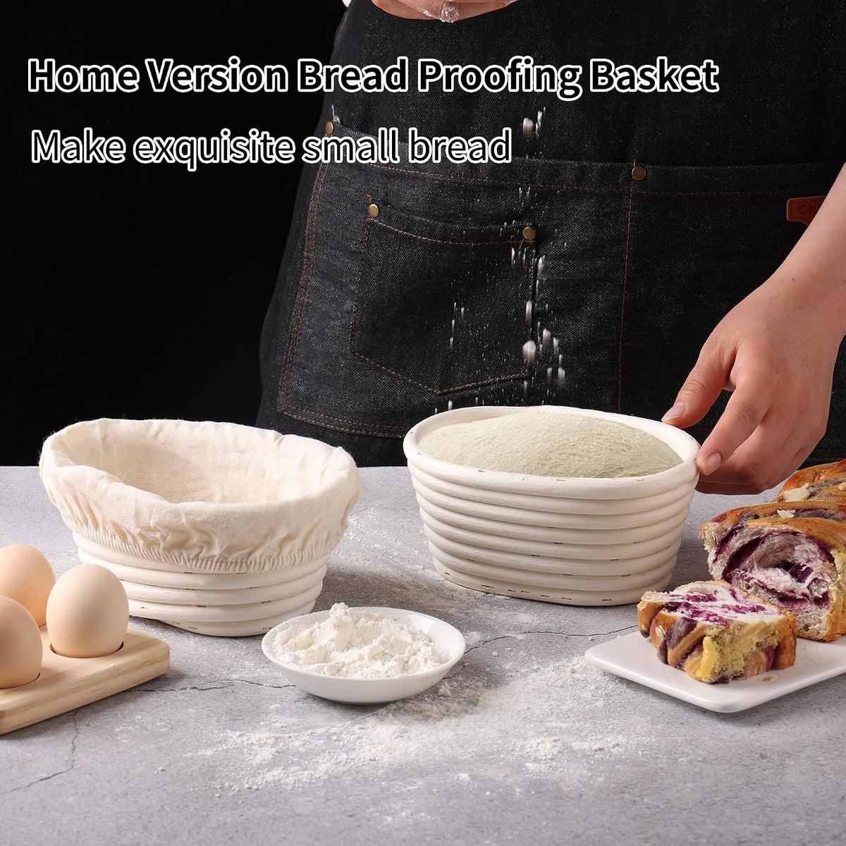 Banneton Bread Proofing Basket 2 Pack 10 In Oval Sourdough Proofing Basket