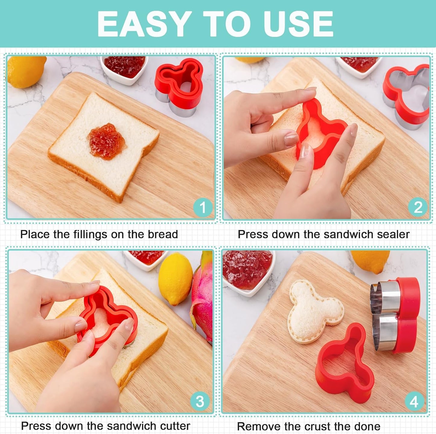 Fruit Cutters Shapes for Kids 22 Pcs, Mini Cookie Cutters Set, Vegetable Cutter with Food Picks