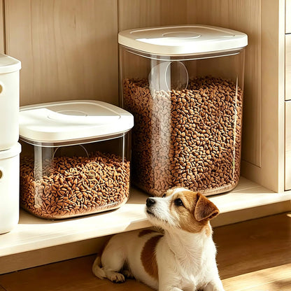 TBMax Dog Cat Food Storage Container 12Lbs with Airtight Flip-up Lid, Large Pet Food Dog Treat Container with Scoop, Airtight Food Storage Bin for Kitchen Organization