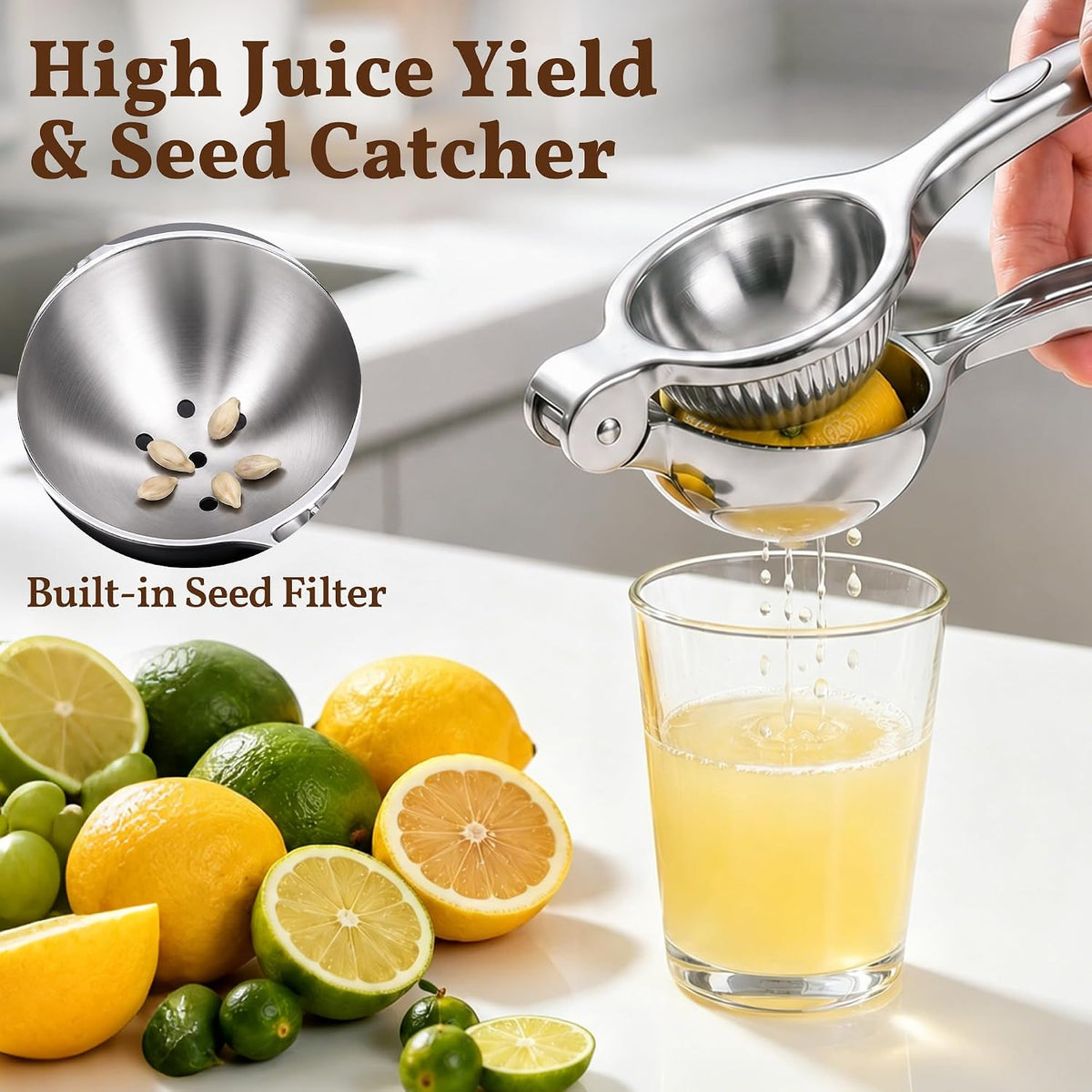 Lemon Squeezer, Easy-Press, Manual Juicer for Limes, Citrus