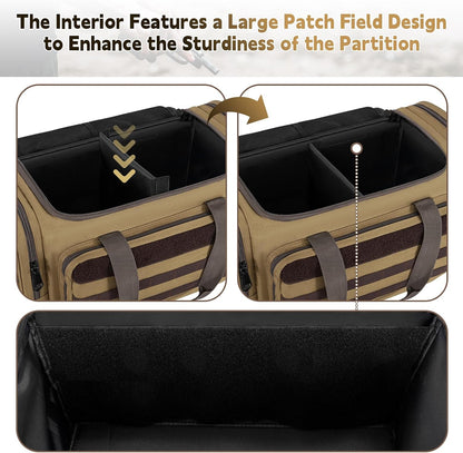 Tactical Pistol Range Bag, Gun Range Bag for Handguns, Shooting Duffle Range Pistol Bag with 6X Magazine Slots, Extra Pockets for Ammo and Essentials