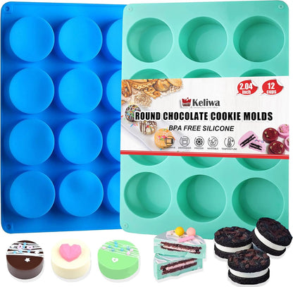 Reusable Non-Stick Silicone Baking Cups, Food Grade BPA Free Cupcake Muffin Liners, Oven & Dishwasher Safe Easy Release, Multicolor Rainbow, 24 Pack, for Muffins Cupcakes