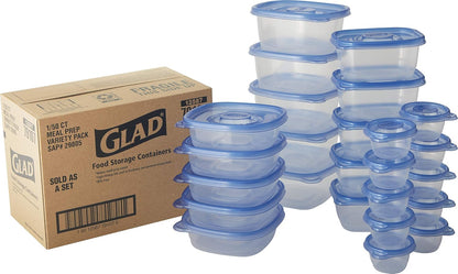 GladWare Food Storage Containers, Family Variety Pack, 24 Piece Set | with Glad Lock Tight Seal, BPA Free Containers and Lids in a Variety of Sizes to Hold and Store Food
