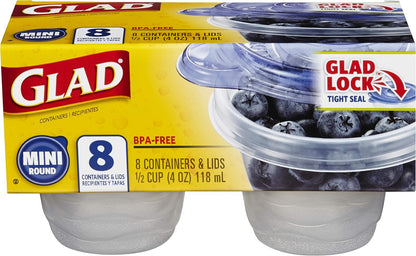 Glad GladWare Tall Entree Food Storage Containers with Lids, Large Square BPA Free Plastic for Meal Prep and Lunches, Lock Tight Seal, Microwave and Dishwasher Safe, 42 Oz, 3 Count