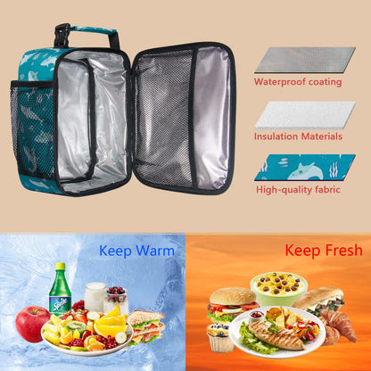 Hap Tim Kids Lunch Box for Girls Boys, Reusable Lunch Bag for Kids, Spacious Lunchbox, Insulated Lunchbag, Purple Unicorn(18654-PP)