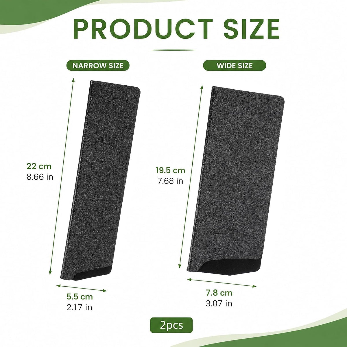 2 PCS Universal Knife Sleeves, Chef Knife Guards with Soft Flock‑lined Inside