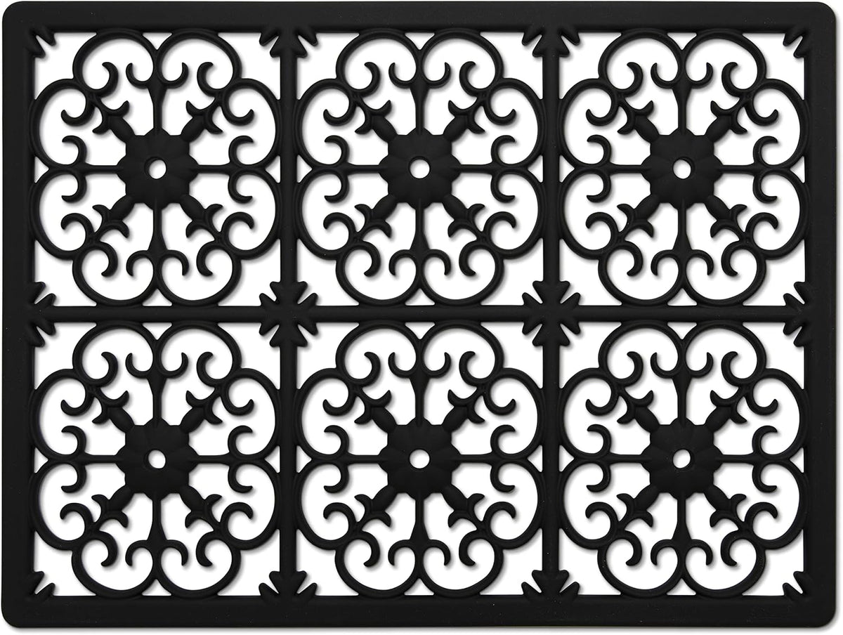 GASARÉ, Extra Large, Thick, Silicone Trivet for Hot Dishes, Pots, and Pans, Heat Resistant Mat for Countertop, Hot Pad for Kitchen, Easy to Clean, 16 x 12 x 3/8 Inches, White