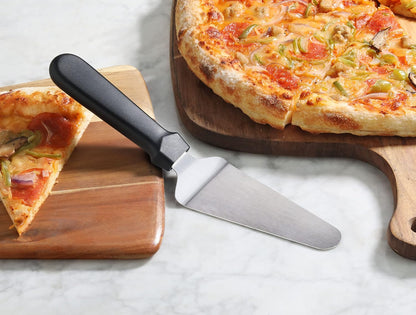 New Star Foodservice Stainless Steel Pie Server with Black Plastic Handle, 10-Inch Restaurant Grade Cake, Pie, Pizza Slice, and Dessert Serving Spatula