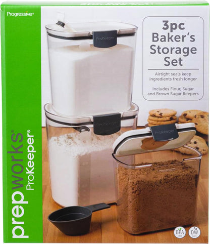 ProKeeper Flour Storage Container, 4-Quart, BPA-Free Plastic, Dishwasher Safe