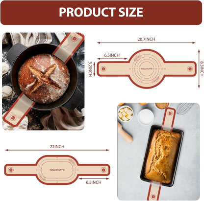 Koolstuffs Silicone Baking Mat, Nonstick and Reusable, 3 Pack