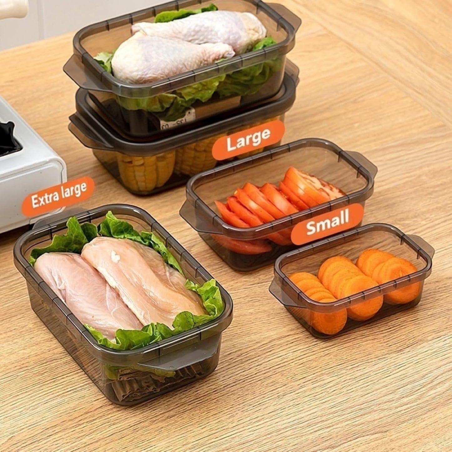 3-Pack Food Storage Containers with Lids, Reusable Bento Boxes, BPA Free, Stackable, Microwave/Dishwasher/Freezer Safe (300ml/10oz)