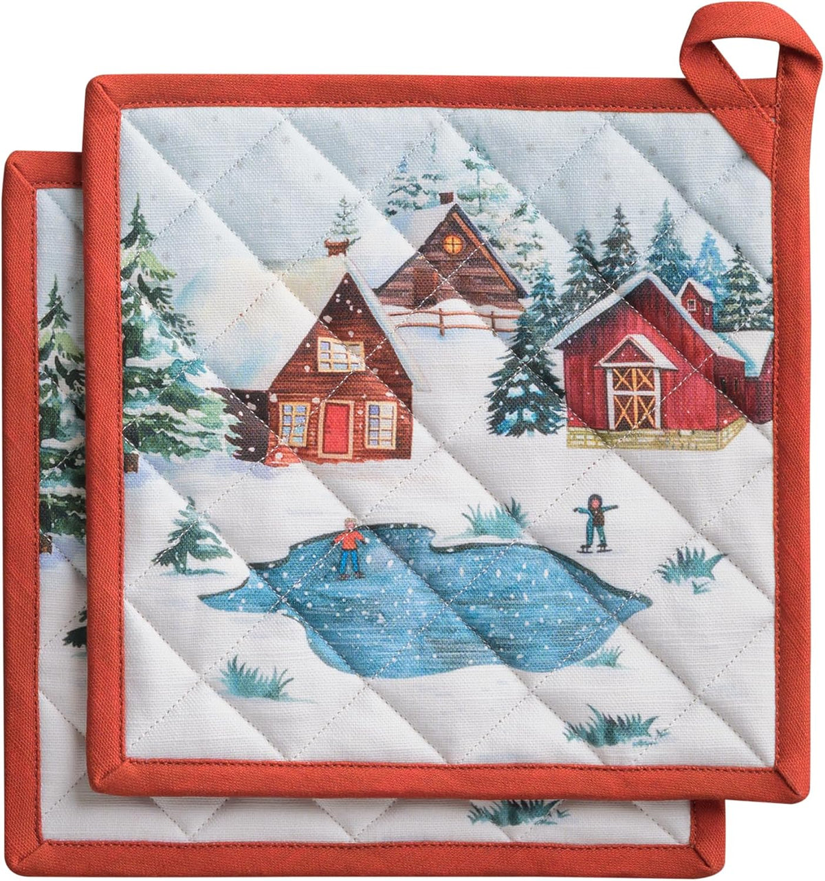 Maison d' Hermine Pot Holders 100% Cotton Potholders (8" x 8") - Colors A