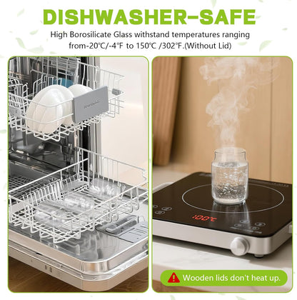 Small Glass Jars with Airtight Lids Round Spice Jar Kitchen Storage Jars Seasoning Containers Bottle Glass Food Storage Canisters Jars for Coffee Cookie Liquid Pantry Organizers