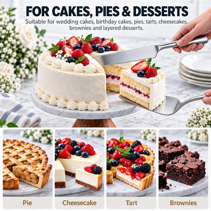 2-Piece Cake Knife and Server Set with Serrated-Edge Server