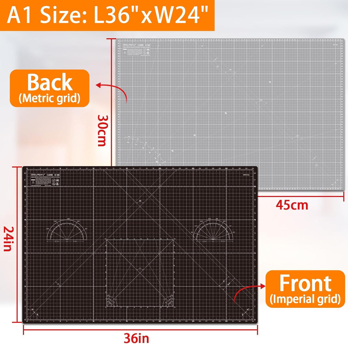 Self Healing Cutting Mat A3 12"x 18" Double Sided Pink Mat