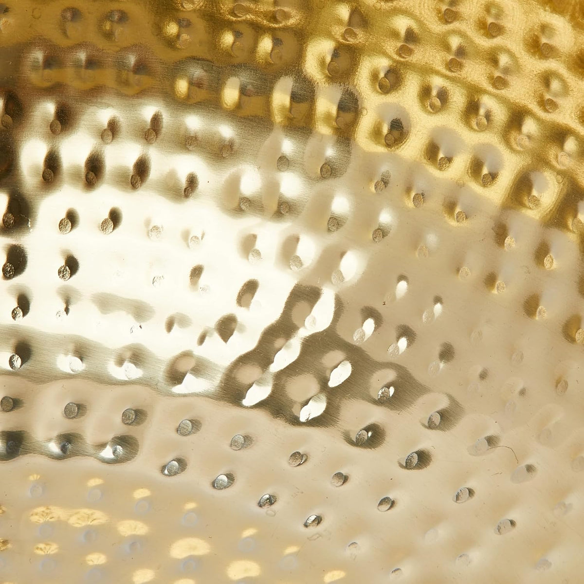 Creative Co-Op Round Hammered Metal Serving and Mixing Bowl, Gold Finish