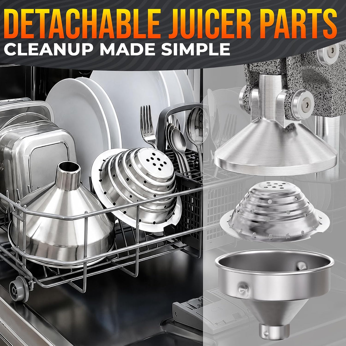NADOBA Lemon Squeezer and Lime Squeezer, Max Extraction Citrus Hand Juicer