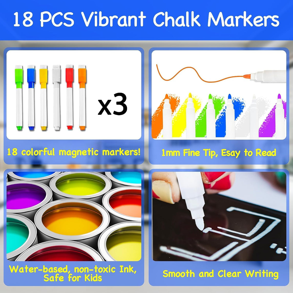 PigPotParty 2-in-1 Acrylic Magnetic Chore Chart for 2 Kids, Couples, Roommates, 15"x11" Large Dry Erase Chore Board for Fridge, Clear Weekly & Daily Reward Chart, Includes 12 Markers & Towel