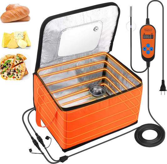 Bread Proofing Box with Heater, 41℉-122℉ Temperature and Timer Controller