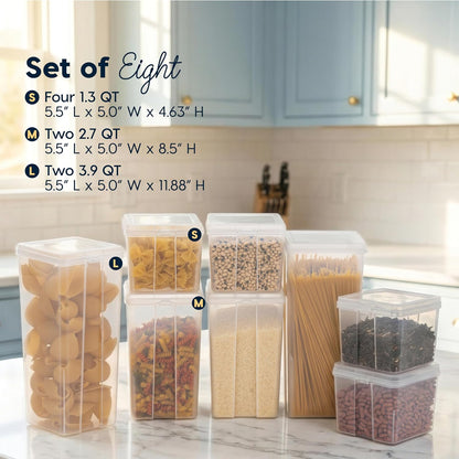 IRIS USA Vertical Storage Bins with Lids |Made in USA| Flip Top Containers for Organizing Pantry, Office, Craft, and Study Supplies - Small (10-Pack)