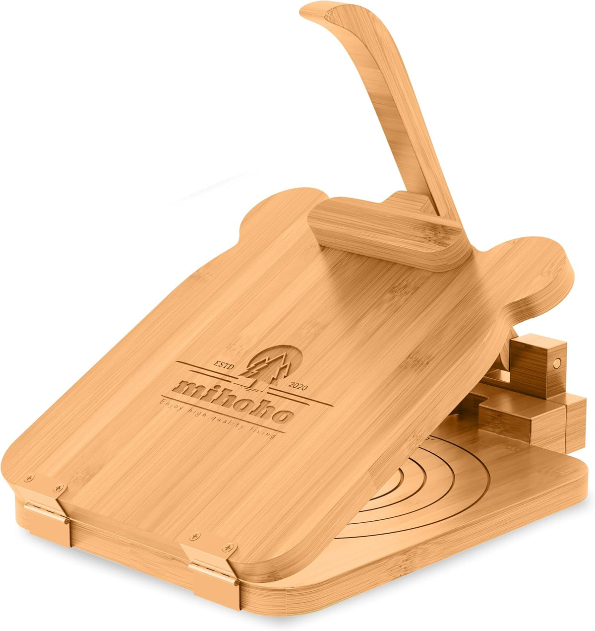 Tortilla Press 10 Inch Bamboo Tortilla Maker, Mexican Tortillera Presser Homemade Flour Tortilla Press for Mexican Tortillas Roti Burrito, Taco Pataconera (Beech)