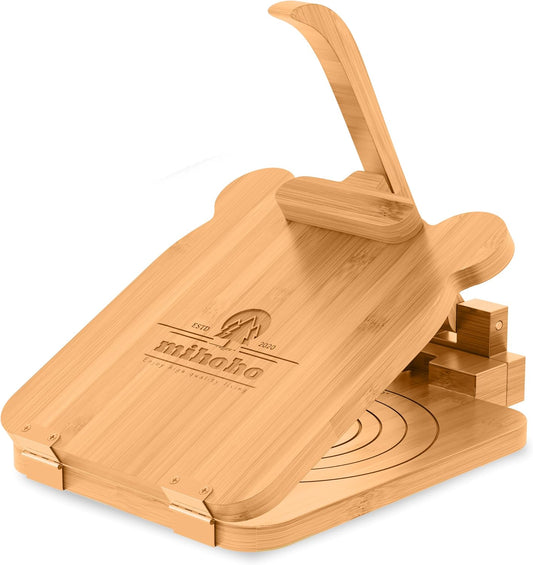 Tortilla Press 10 Inch Bamboo Tortilla Maker, Mexican Tortillera Presser Homemade Flour Tortilla Press for Mexican Tortillas Roti Burrito, Taco Pataconera (Beech)