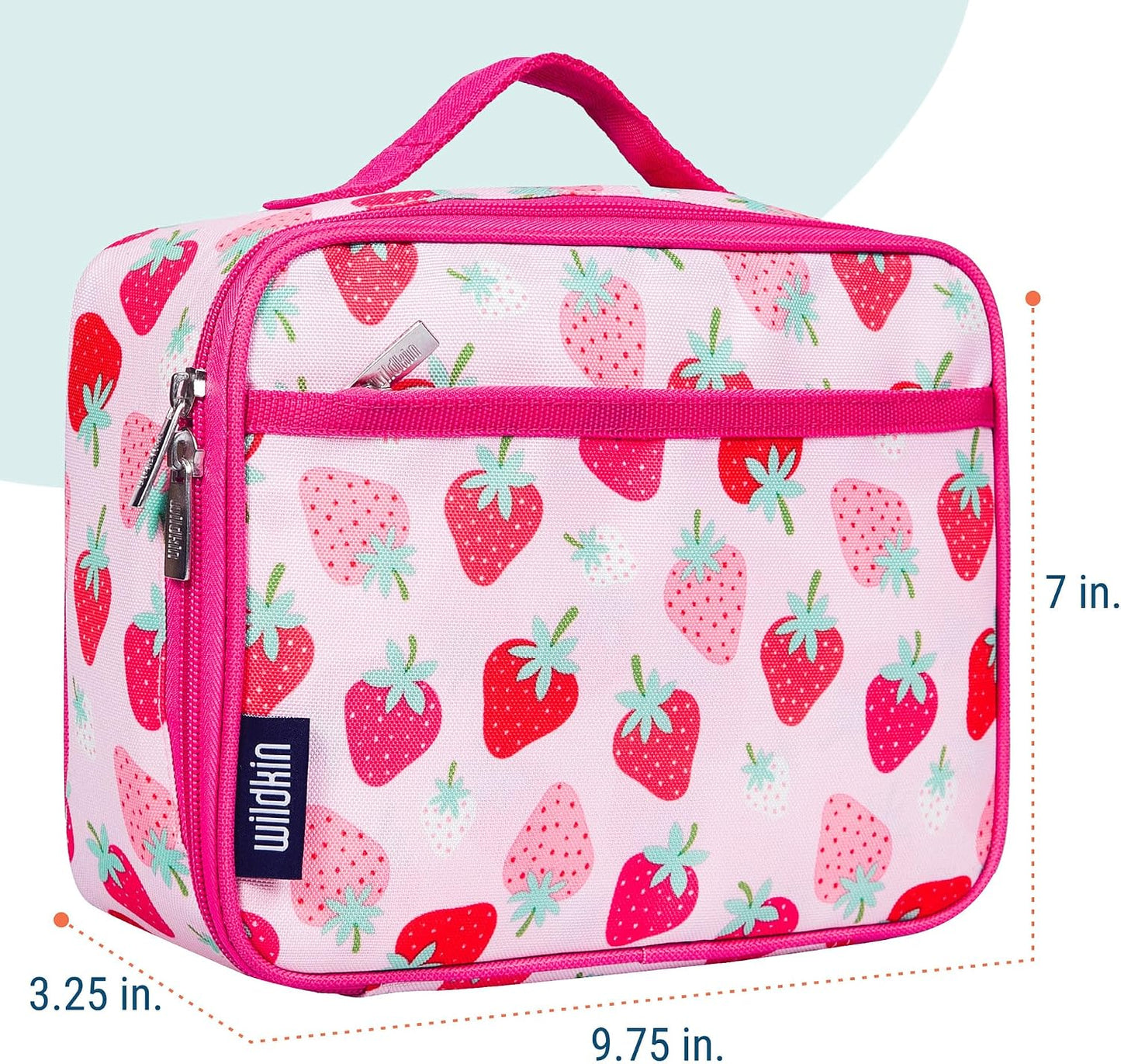 Wildkin Kids Insulated Lunch Box, Keeps Food Hot or Cold, BPA-Free with Mesh Pockets & Easy-Clean Lining – Ideal for School, Travel & Daycare – Holographic