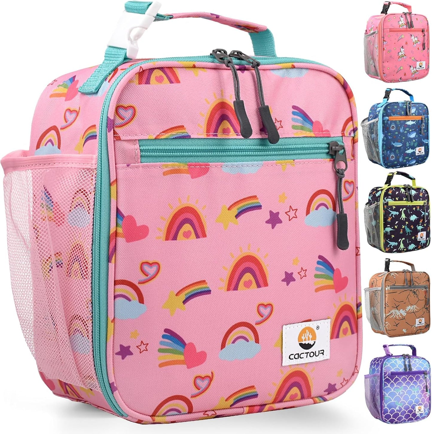 CaCTOUR Lunch Box Kids,Premium Insulated Lunchbox for Girls Boys,Soft Mini Cooler Bag Back to School Thermal Reusable Lunch Bag for Work School Picnic (Blue)
