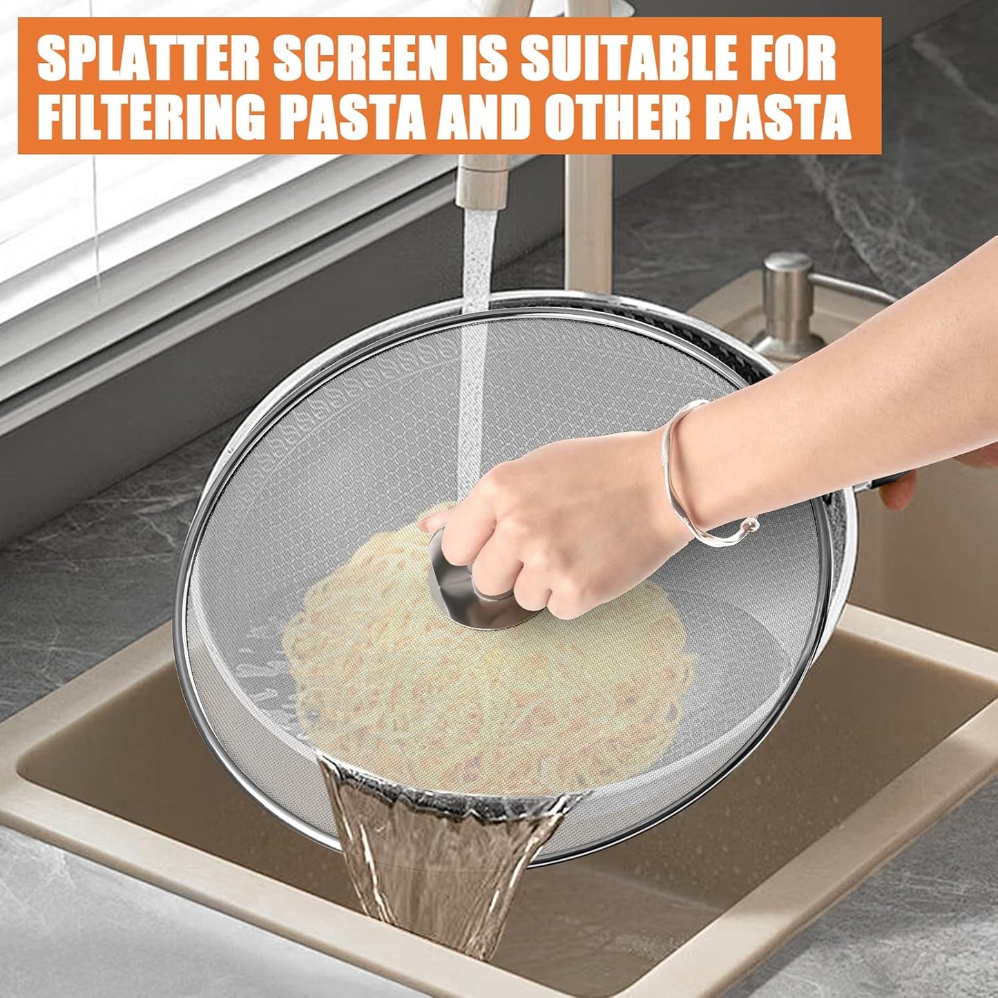 3-Pack Splatter Screens for Frying Pan - 10", 11.5", 13" Stainless Steel Grease Splatter Guard with Foldable Knob, Ultra-Fine Mesh, Rust-Free - No Oil Mess, No Burns, Ultra Fine Mesh