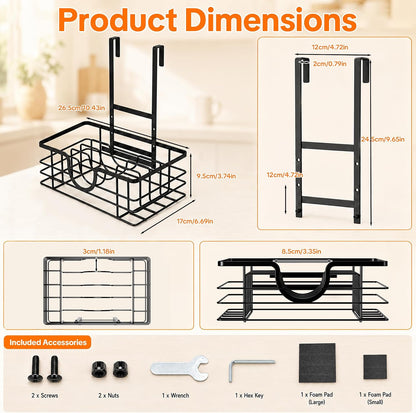 Pot Lid Organizer for Cabinet, Adjustable Height Pan Lid Holder
