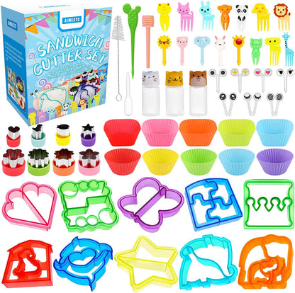 Sandwich Cutter Set, All in One Bento Box Accessory Kit, Including Sandwich Cutters, Accessories and Complete Supplies for Bento Boxes