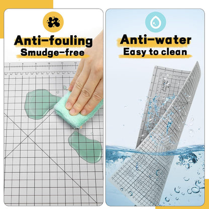 Self Healing Cutting Mat 18" x 12", A3 Double-Sided for Quilting & Sewing, Non-slip, 5-Ply Rotary Cutting Mat for Crafts Cutting Fabric Scrapbooking, and Small Modeling Projects, Anthracite Gray