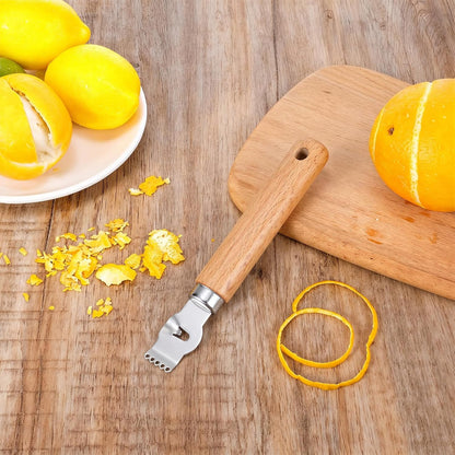 Ouligay Lemon Zester, Channel Knife, Peeler, Stainless Steel Bartender Accessories for Cocktail Garnish, Citrus Orange and Lemon Peeler - Bar Accessories for Home