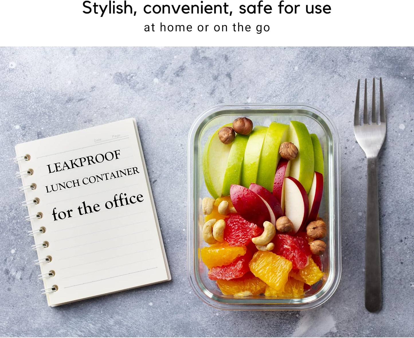 Brieftons Glass Meal Prep Containers: 5 Pack, 35 Oz with Airtight, Leakproof Snap Locking Lids, Perfect for Food Storage, Lunch & Portion Control, BPA-Free, Microwave, Oven, Freezer & Dishwasher Safe