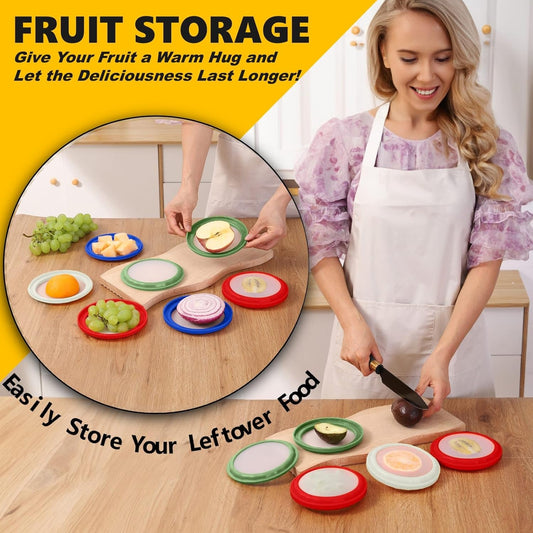 4-Piece Airtight Food Storage Containers Set – Avocado Saver, Onion Keeper, Silicone Kitchen Organizers for Fridge, Reusable & Leak-Proof to Lock in Freshness
