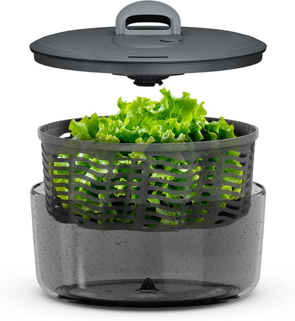 Zyliss Swift Dry Salad Spinner - Fruit Cleaner & Lettuce Spinner with Push Pump - Non-Slip Bowl - Dishwasher Safe - Large